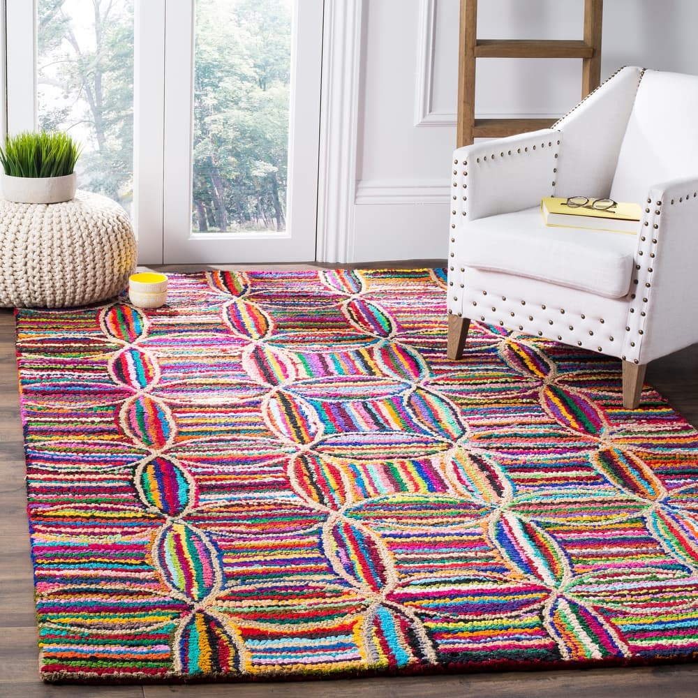 SAFAVIEH Handmade Nantucket Mahaut Contemporary Cotton Rug
