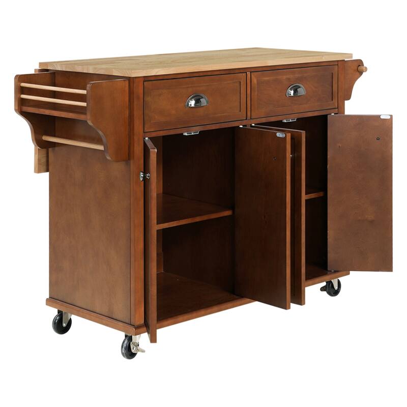 Cambridge Natural Wood Top Kitchen Island