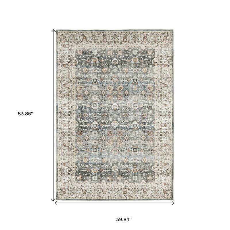 HomeRoots Oriental Traditional Rectangle Area Rug