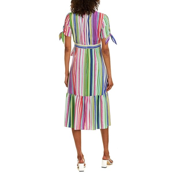 maggy london ruched waist midi dress
