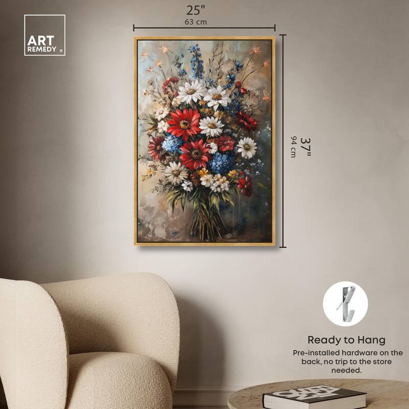 Symphony of Flowers II Canvas by Art Remedy