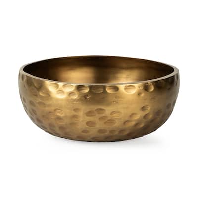 Karmel Gold Hammered Aluminum Bowl