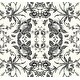 preview thumbnail 3 of 2, Seabrook Designs Keanna Rose Kaleidoscope Unpasted Wallpaper 27 in. W x 27 ft. L - Onyx & Cream