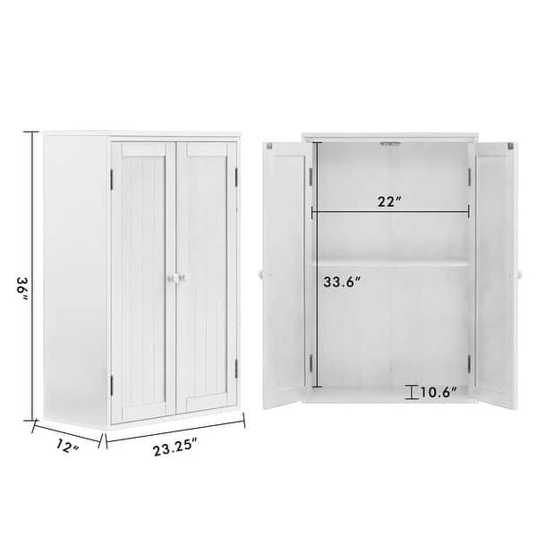 Bathroom Storage Cabinet with Adjustable Shelf and Double Door - On ...