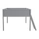 preview thumbnail 7 of 7, Full Wood Loft Bed Frame with Ladder, Ladder can be Placed on The Left or Right, for Boys Girls Kids Adults Toddler, Gray