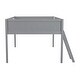 preview thumbnail 23 of 30, Twin Size Wood Loft Bed with Flexible Ladder Placement, Guardrails, and Slide - Gray, Space-Saving Design for Play and Rest