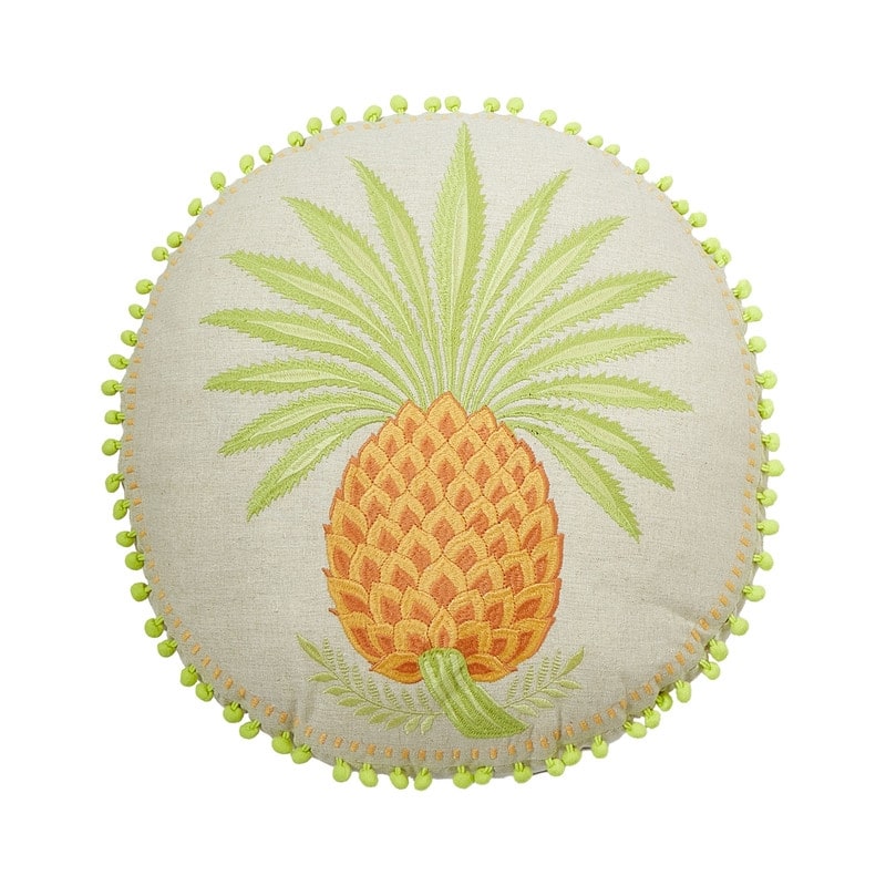 Spartina 449 Queenie Embroidered Pineapple Decorative Pillow