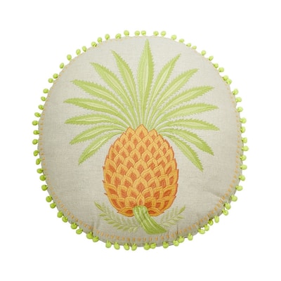 Spartina 449 Queenie Embroidered Pineapple Decorative Pillow
