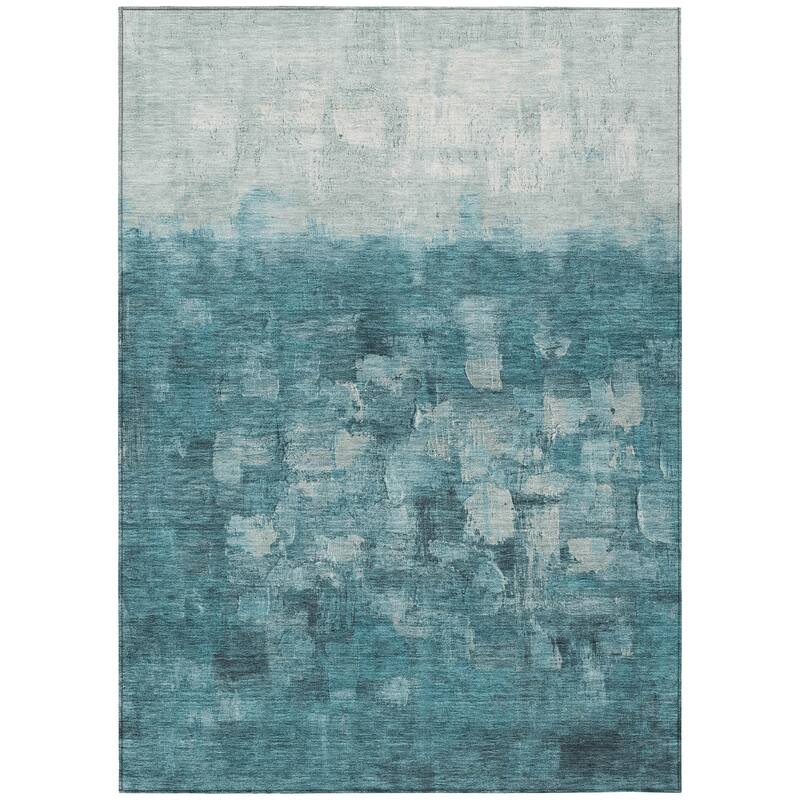HomeRoots Abstract Transitional Rectangle Outdoor Rug