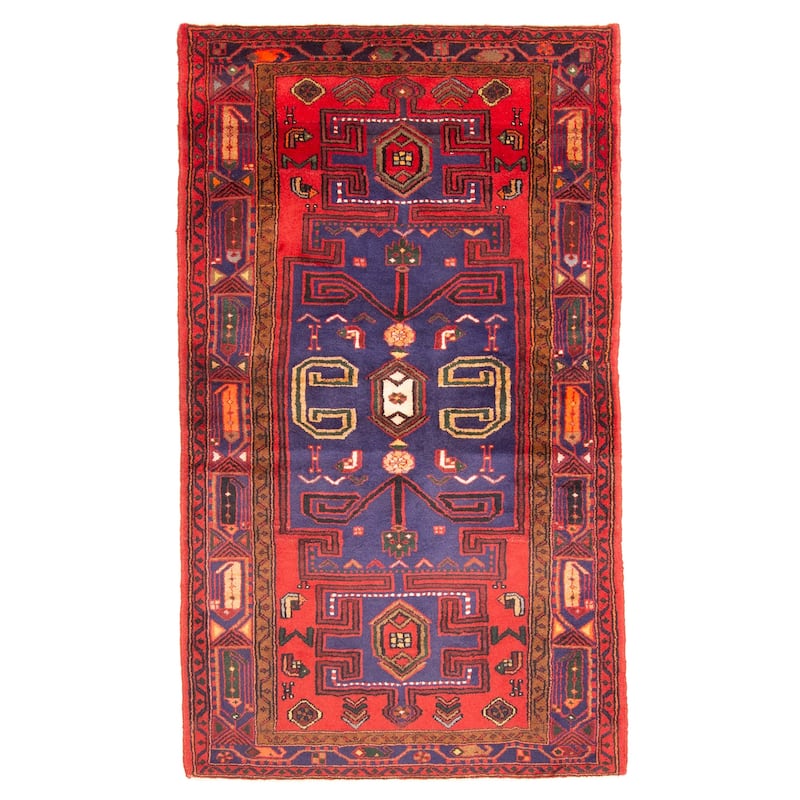 ECARPETGALLERY Hand-knotted Konya Anatolian Navy Wool Rug - 4'1 x 7'1