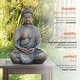 preview thumbnail 7 of 7, Alpine Corporation 15" Tall Indoor/Outdoor Meditating Buddha Statuary Décor