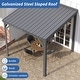 preview thumbnail 9 of 47, Domi Lean to Gazebo, Outdoor Hardtop Wall Mounted Gazebo with Sloping Galvanized Steel Roof