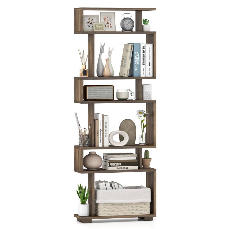 Costway 1 PCS Bookcase 6-Tier Bookshelf with Anti-Tipping Kit - See Details