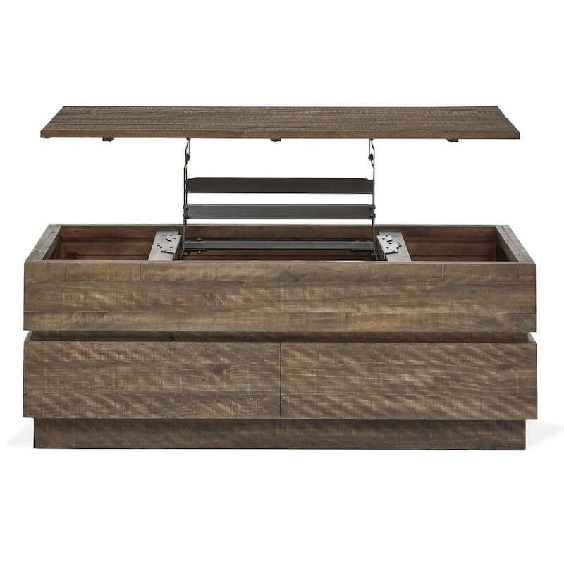 Magnussen Home Baisden Tobacco Lift Top Storage Cocktail Table with Casters - 48''W x 26''D x 18''H
