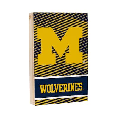 University Of Michigan Wooden Tabletop Mantel Shelf Sign