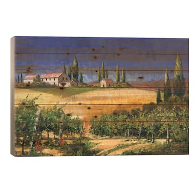 Tuscan Evening Print On Wood by Michael Swanson - Multi-Color