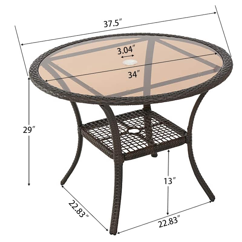 San Pico Outdoor Wicker Dining Table by Christopher Knight Home
