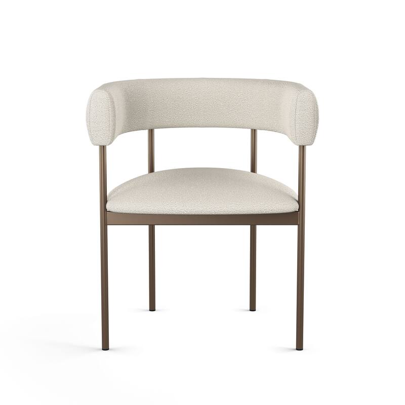Amisco Julius Upholstered Dining Chair with arms and Metal Legs