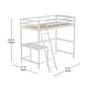 preview thumbnail 36 of 60, Traditional Wood Slat Loft Bed with Integrated Desk & Ladder