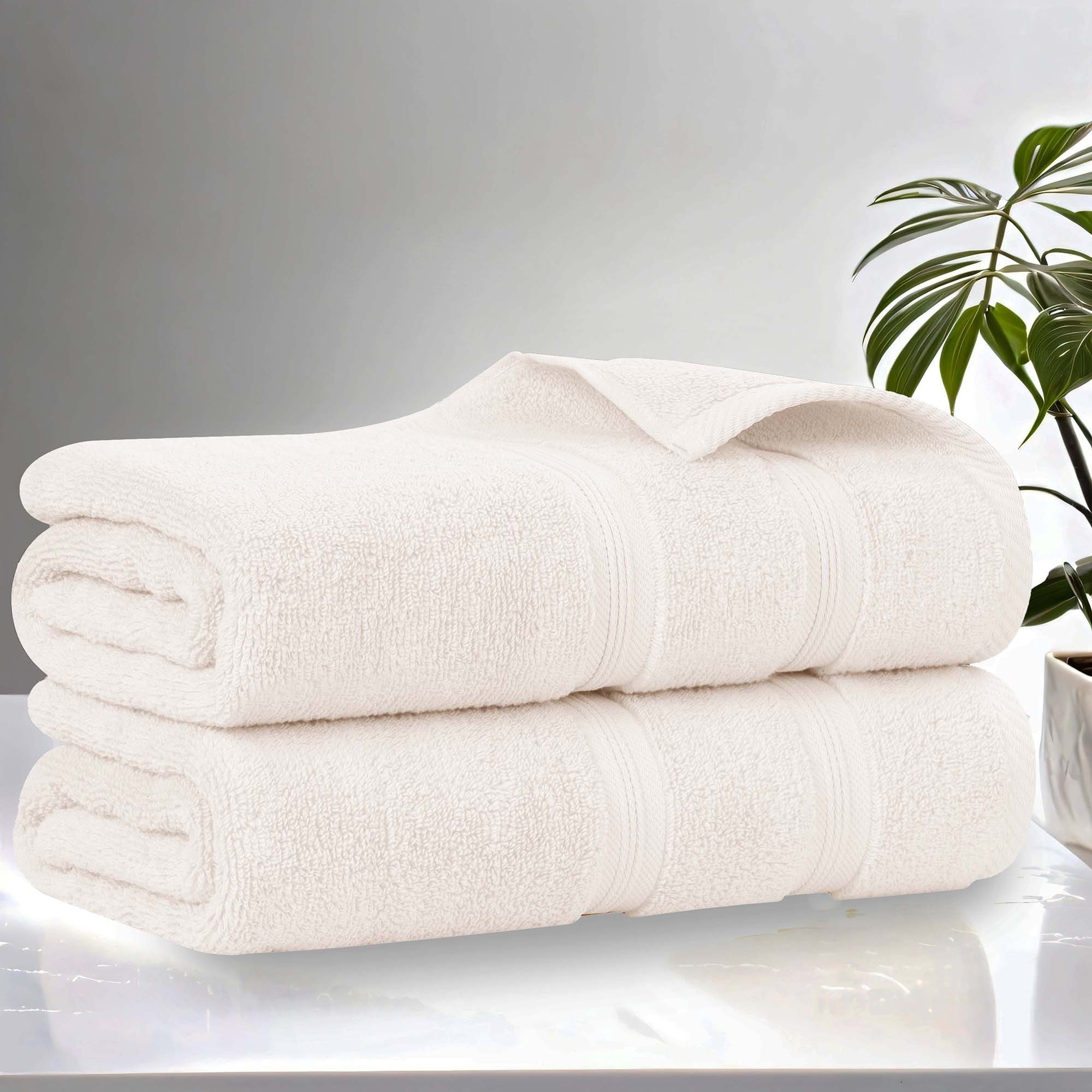 Superior Smart Dry Zero Twist Cotton Bath Sheets, Set of 2