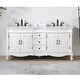 Silkroad Exclusive Stone Counter Top Double Sink Cabinet 72-inch ...