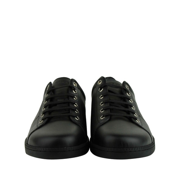 gucci black leather sneakers