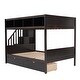 preview thumbnail 34 of 40, Stylish & Elegant Multi-function Twin over Full Bunk Bed with Shelfs, Staircase and 2 Drawers, Maximized Storage Space, Grey