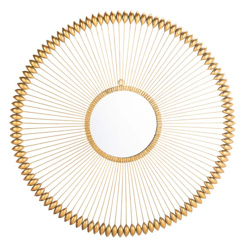 SAFAVIEH Abbey Gold 37-inch Round Decorative Mirror - 36.5" x 1" x 36.5"