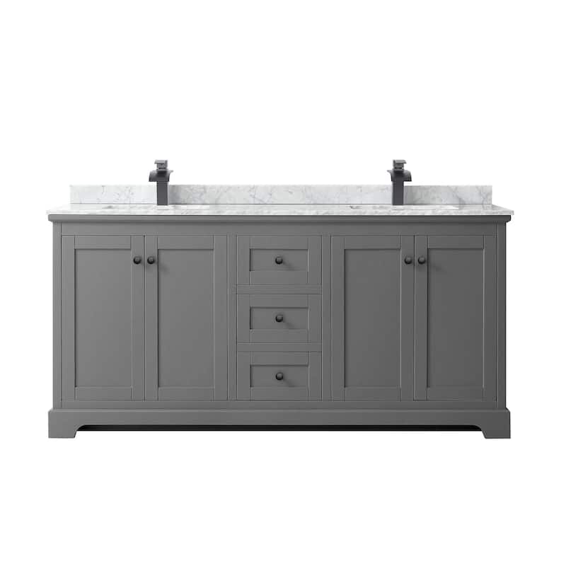 Wyndham Collection Avery 72" Free Standing Double Basin Vanity Set