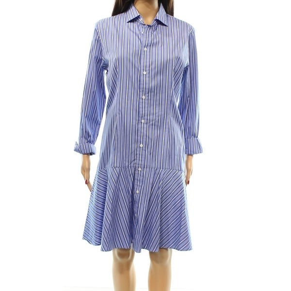 ralph lauren blue shirt dress