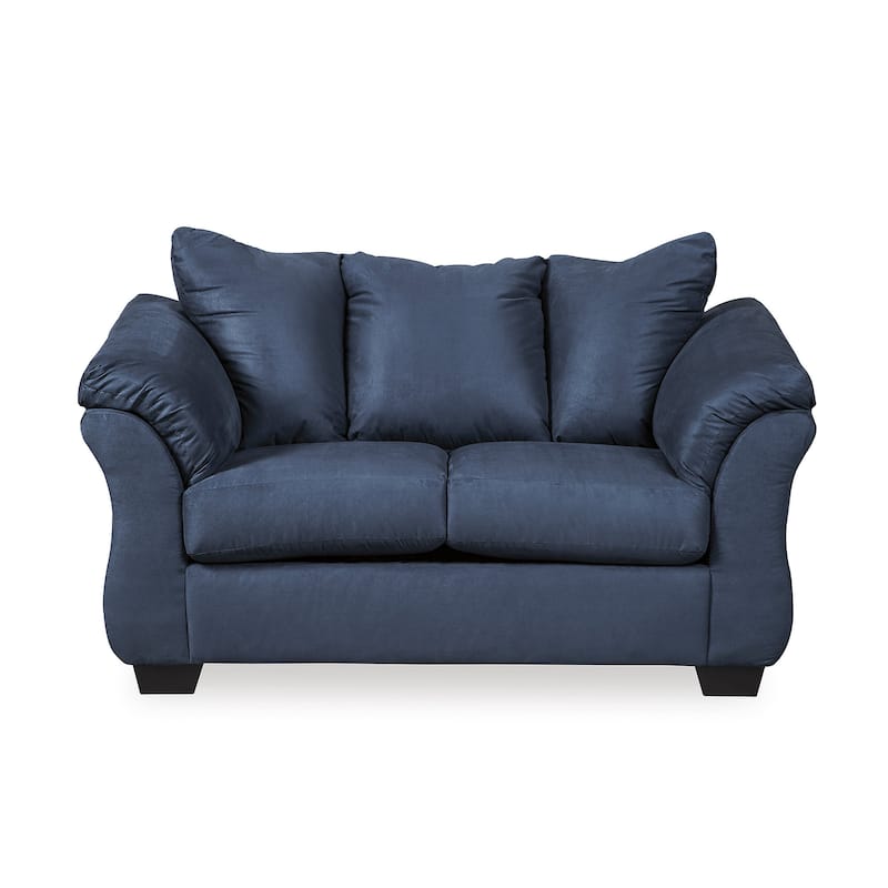 Darcy Contemporary Blue Loveseat