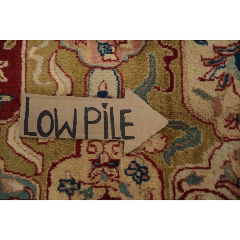 Hand Knotted Oriental 100% Wool Carpet Traditional Floral Red Agra Area Rug - 17' 1'' X 11' 10''