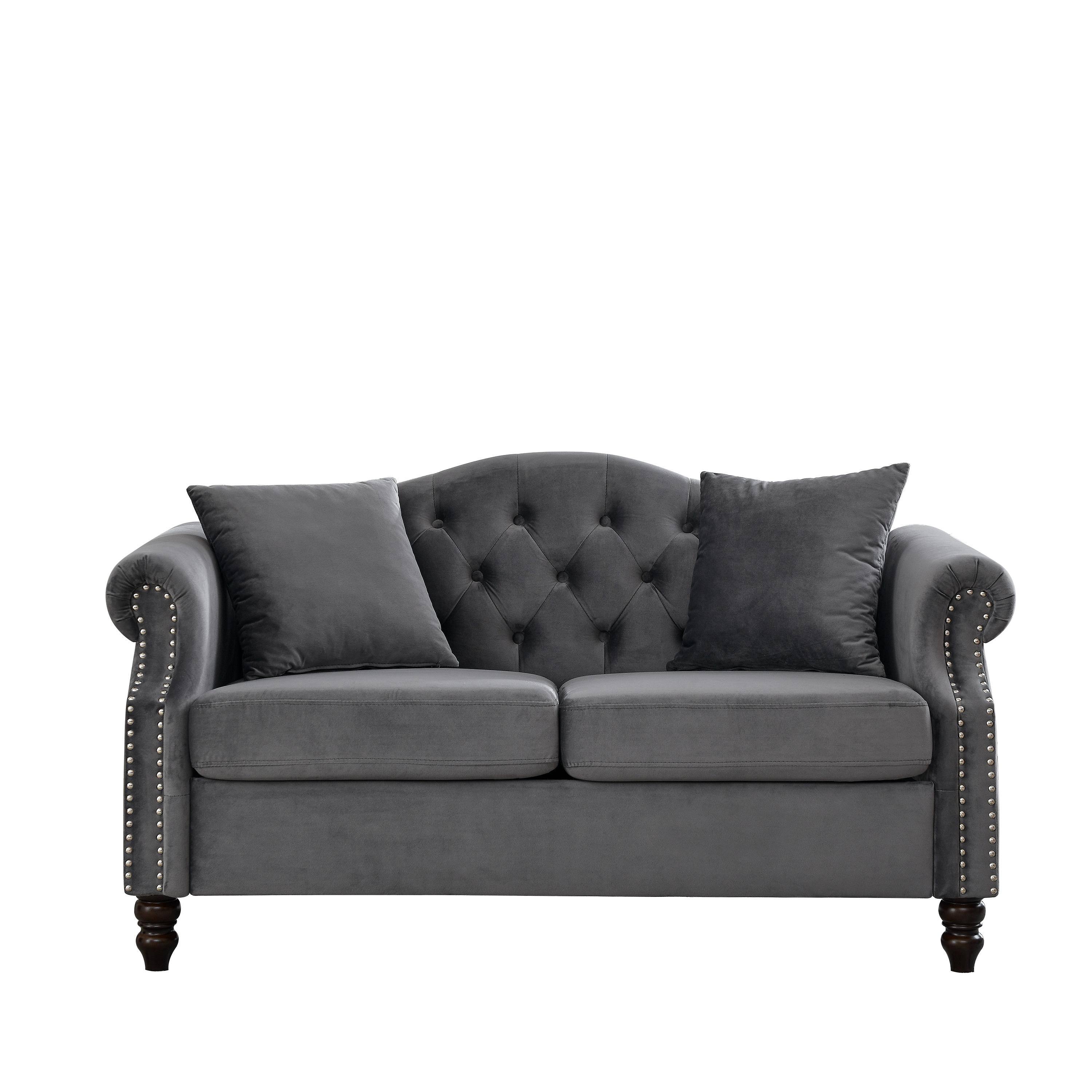Chesterfield Loveseat Tufted Recliner Sofa Nailhead Arms Chaise Lounge