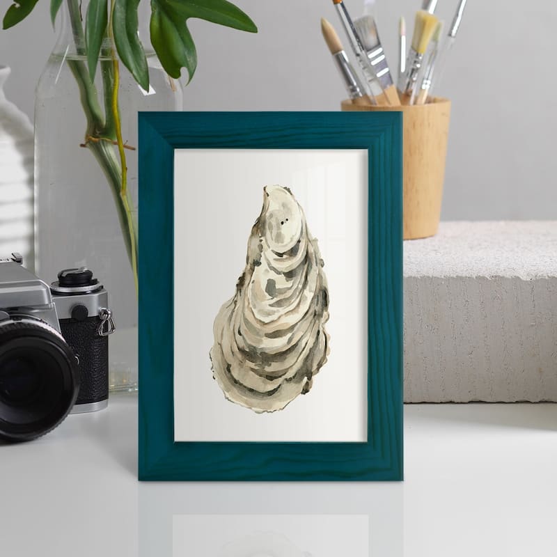Neutral Oyster Study I -Framed Print w/glass-Cherry Red