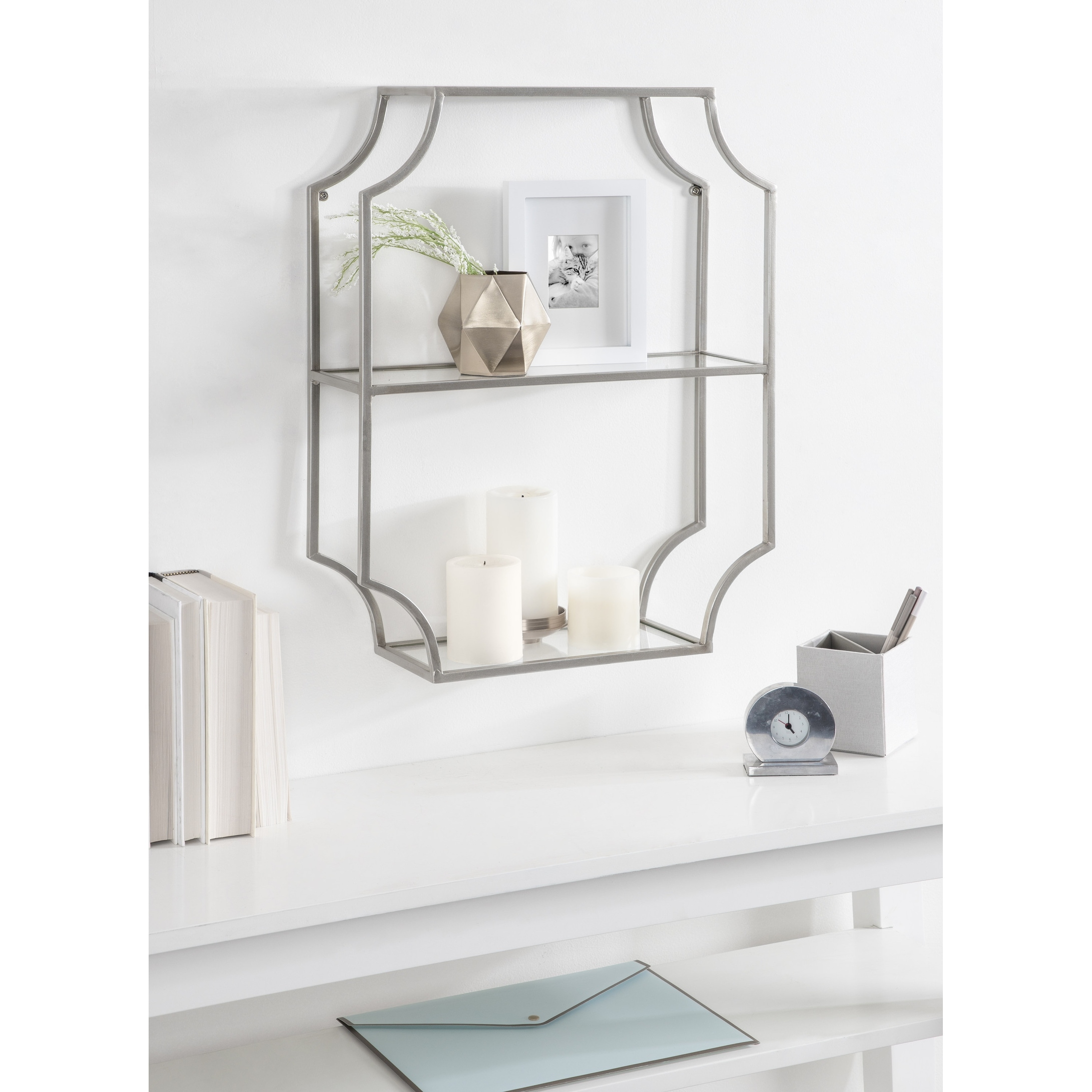 Kate and Laurel Ciel Metal Wall Shelf