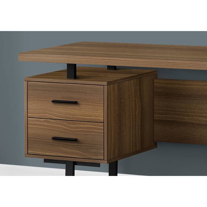 Stylish 60-Inch Computer Desk with Storage Drawers, File Organization, and Easy-to-Clean Surface for Work or Study