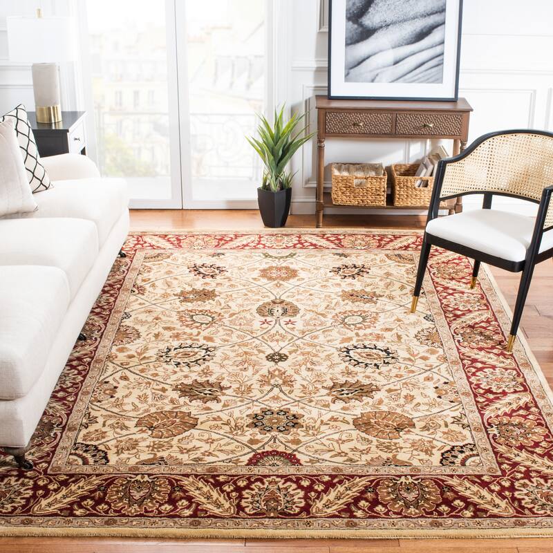 SAFAVIEH Handmade Persian Legend Filipina Traditional Oriental Wool Rug - 6' x 9' - Ivory/Red
