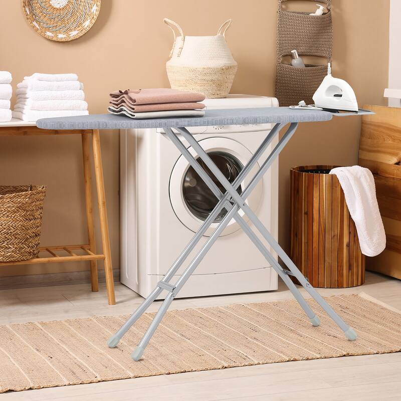 Gymax 57'' x 15'' Foldable Ironing Board w/ 7-Level Height