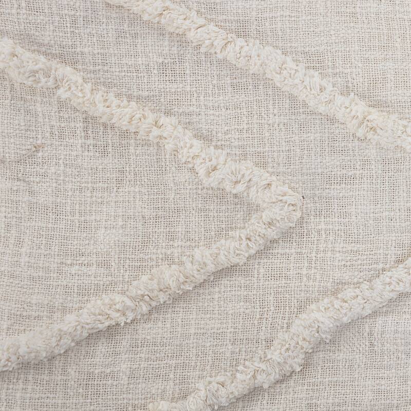 Sevita Solid Ivory Dazzling Diamond Coverlet