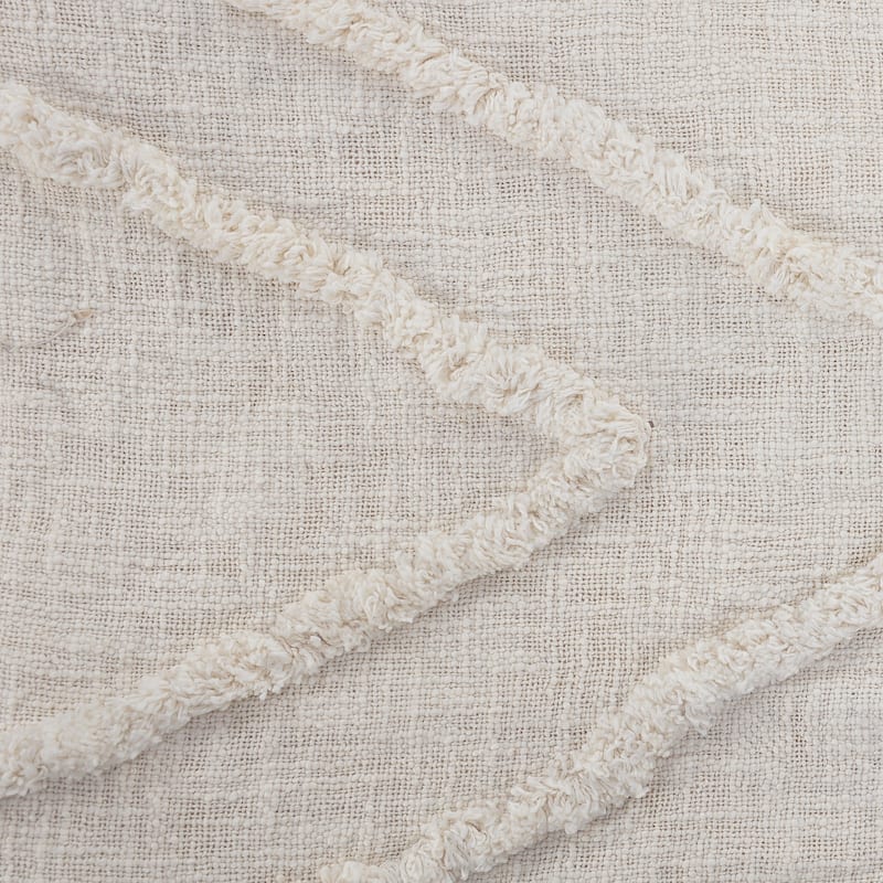 Sevita Solid Ivory Dazzling Diamond Coverlet