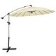 preview thumbnail 12 of 27, Gymax 10FT Patio Offset Hanging Umbrella Cantilever Umbrella w/ Tilt
