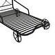 preview thumbnail 20 of 21, Twin Size Metal Car Bed with Four Wheels, Guardrails and X-Shaped Frame Shelf