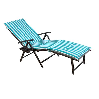 Kozyard Cozy Aluminum Beach Yard Pool Folding Reclining 7 Adjustable Chaise Lounge Chair with Cushion