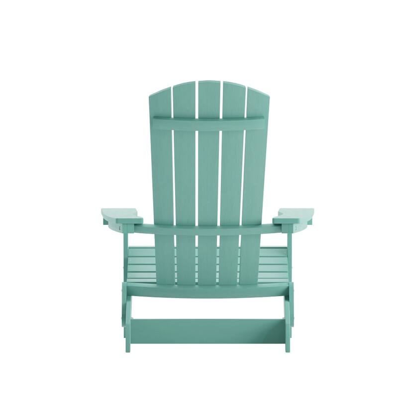 Poly-resin Folding Adirondack Indoor/Outdoor Patio Chair (Set of 4)