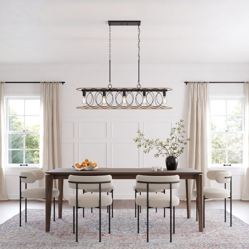 Acroma 5 - Light Kitchen Island Square / Rectangle Chandelier