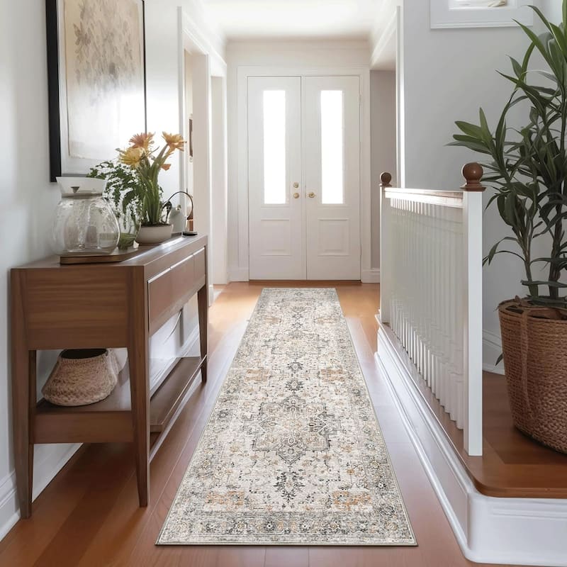 Mcow Indoor/Outdoor Washable Area Rug - 2'x8' - Light Taupe Brown - Rectangle