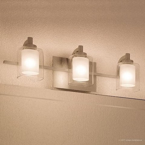 Luxury Modern Bathroom Vanity Light, 6"H x 21"W, with Posh Style, Brushed Nickel Finish - 6" H, 21" W, 6.5" Dep