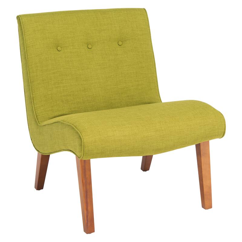 SAFAVIEH Sibille Mid-Century Forest Green Chair - 25.2" x 29.9" x 30.7" - 25Wx30Dx31H