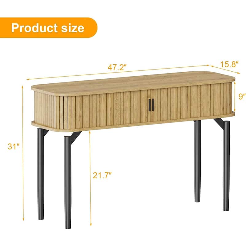Narrow Console Table for Entryway or Behind Sofa – Modern Accent Table for Living Room
