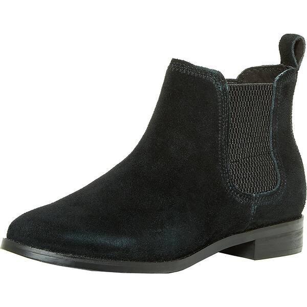 Shop Toms Womens Ella Chelsea Boots Pull On Ankle Black Suede 7 5 Medium B M Overstock 31864372